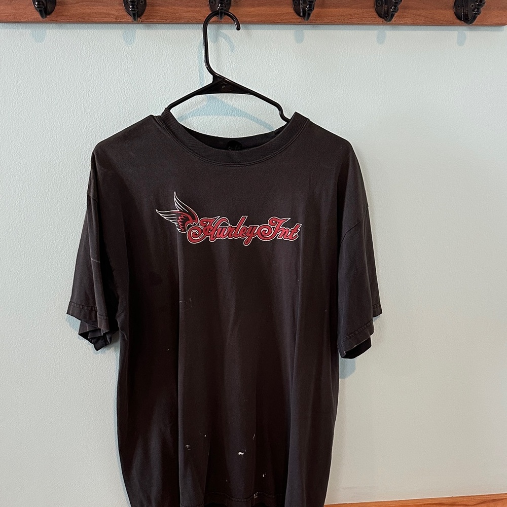 Hurley Black Tee with Red Logo